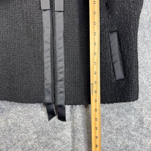 Tangueiras Made In Italy Black Minimalist Viscose Blend Tweed Blazer No Size - Picture 10 of 16